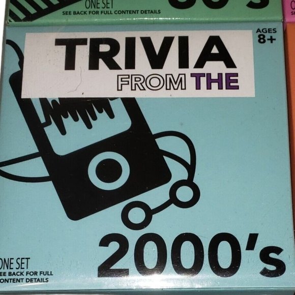 Trivia Card Game 80's 90's 2000's 2010's 4-in-1 Decades Trivia Fun 160 Cards GUC - Picture 5 of 5
